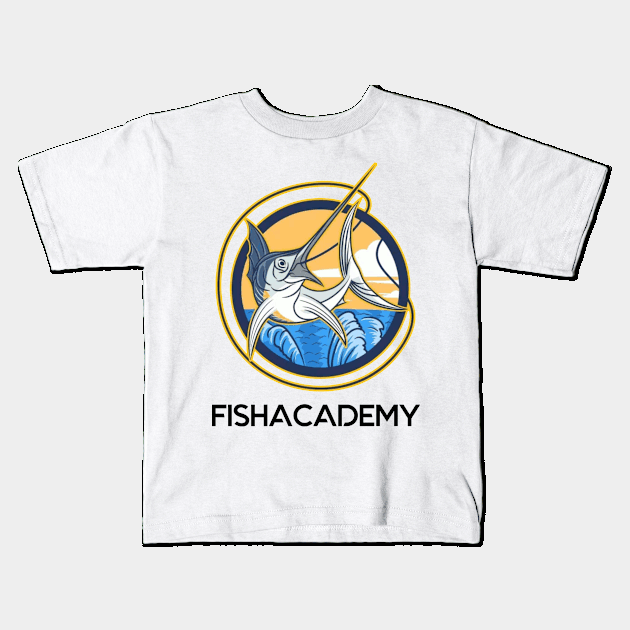 Fishacademy Kids T-Shirt by Dorran